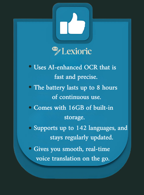 Lexioric – AI Translation Pen